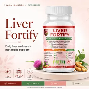 FifthSense Liver Fortify by Yuviva Holistics | Liver Function, Detox Pathway & Metabolic Wellness Support | Phyllanthus, Milk Thistle, SAMe, B Vitamins | 60 Capsules