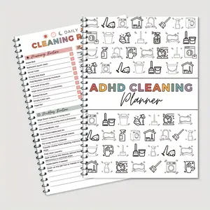 36% Attention Deficit Disorder Clearance Board - A collection of daily, monthly, monthly, and annual household cleaning products, including household checklists, quick cleaning techniques, seasonal photos, and cleaning. It is used in rooms, bathrooms
