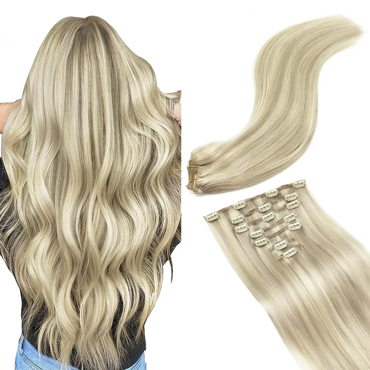 #17A/60A Ash Blonde Highlighted Platinum Blonde