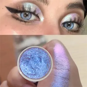 1PC Potato Texture Chameleon Glitter Multichrome Duochrome Eyeshadow High-Shine, Multi-Color Sparkle, Long-Lasting Chrome Finish