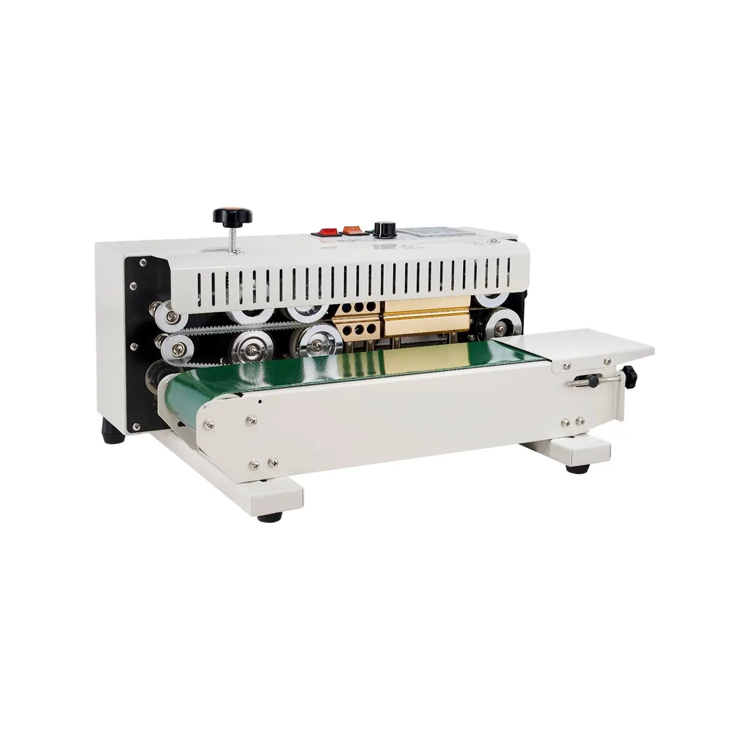 【DealsForYouDays】VEVOR Continuous Bag Band Sealing Machine, 0.24-0.47 in/6-12 mm Seal Width, Horizontal Band Sealer Machine with Digital Temperature Control, Carbon Steel Bag Sealer for 0.02-0.8 mm Plastic Bags Films Durable