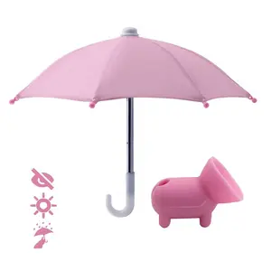 Phone Umbrella for Sun - Cell Phone Umbrella Sun Shade Suction Cup Stand, Mobile Phone Holder with Universal Adjustable Anti-reflective Glare Blocking for Outdoor Accessories Portable