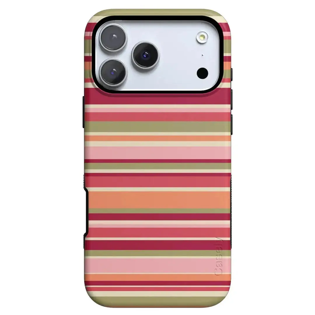 Casely iPhone 17 Pro Max Case | Citrus Stripes | Poolside Print | Bold Protective Design | Compatible with MagSafe