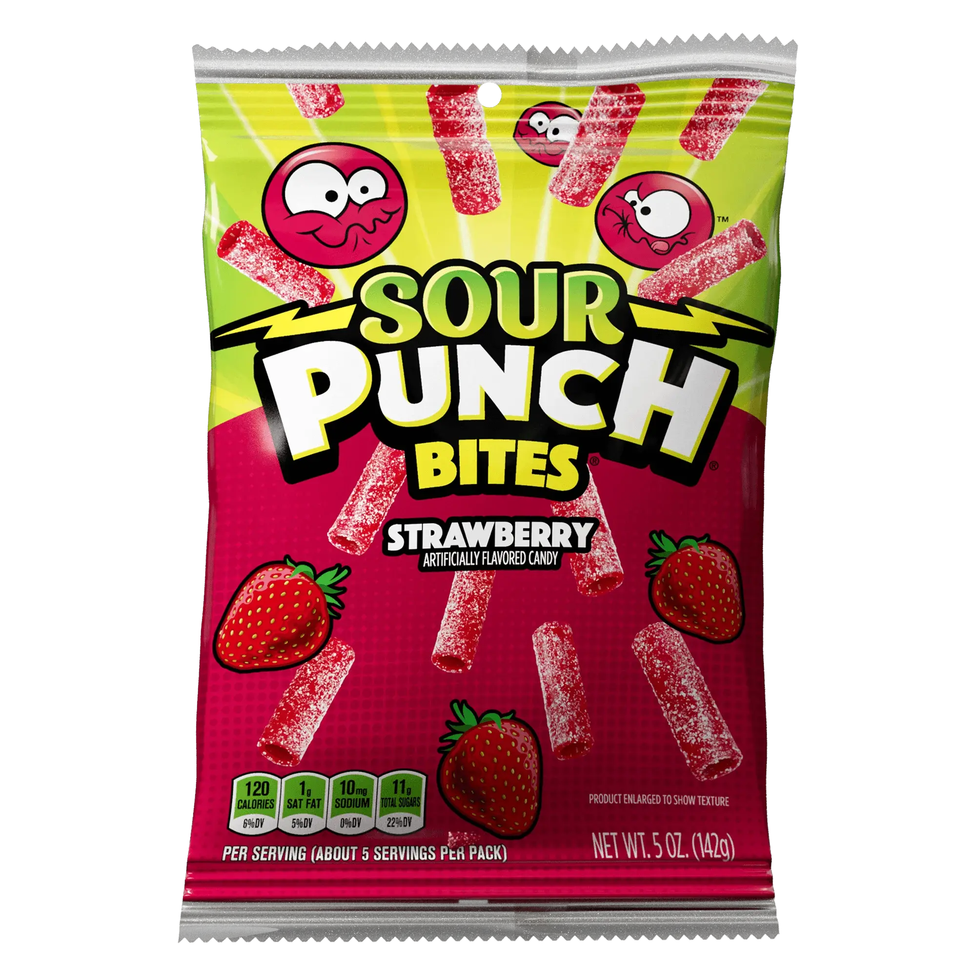 Sour Punch Strawberry Bites, 5oz Bag