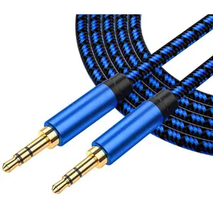Aux Cord 3ft, 3.5mm Audio Cable Aux Cable for Car Nylon Braided Audio Cable 3.5mm Male to Male Compatible with Compatible with Headphone, Speaker, Phone, Surface Dock, Car Stereo & More