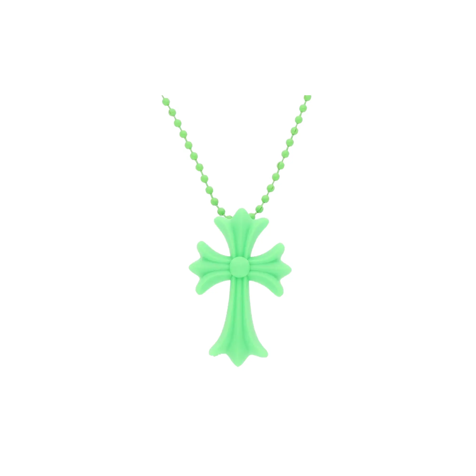 Silicon Small CH Cross Necklace "Green" CHRM0485