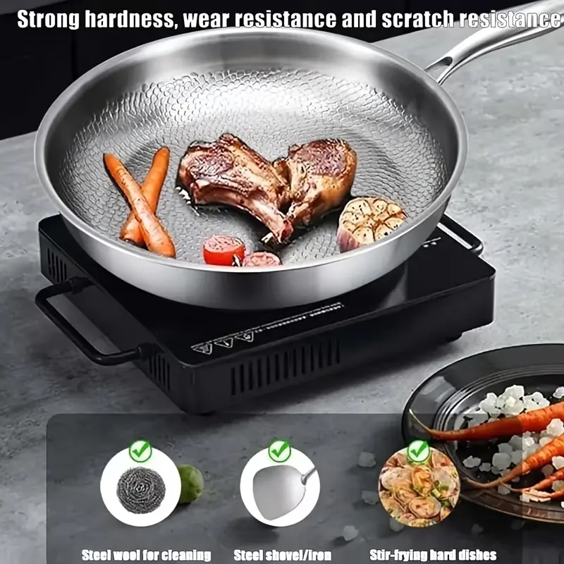 11.02-inch titanium frying pan with lid