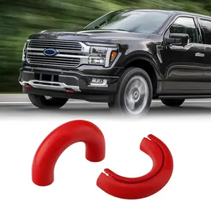 Tow Hooks Covers for Ford F150 2004-2026 Bronco Base/Big Bend/Outer Banks 2021-2026 Compatible with Toyota Tundra Accessories 2017-2021 (Red), Car Vehicle Decoration, Vehicle Exterior Decoration