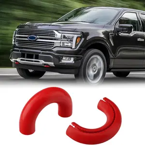 Tow Hooks Covers for Ford F150 2004-2026 Bronco Base/Big Bend/Outer Banks 2021-2026 Compatible with Toyota Tundra Accessories 2017-2021 (Red), Car Vehicle Decoration, Vehicle Exterior Decoration