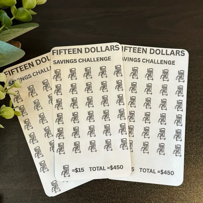 Nurse Savings Challenge Trackers Handmade for Financial Goals $15 Savings Challenge Cards Motivational & Reusable for Nurses CNA's LPNs Students and Healthcare Workers