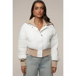 White Stassie Ribbed Jacket