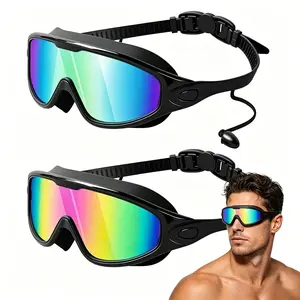 2-Pack Swim Goggles for Adults and Teens, Leak-Proof Outdoor Swimming Goggles, Comfortable and Stylish for Pool, Beach and Open Water Swimming Accessories