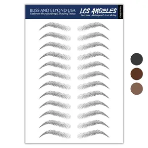 Waterproof Eyebrow Tattoo Stickers - Solution for hair loss. Bushy Tinted eyebrow tattoos. Style: Los Angeles
