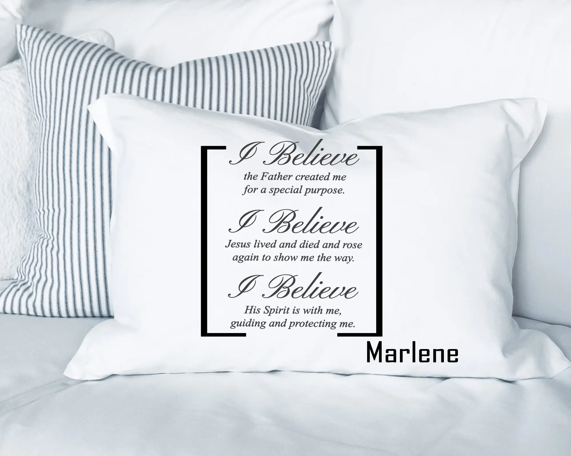 Personalized Prayer Pillowcase with Name and Scripture | Comfort Gift