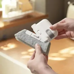 Grey Window Groove Cleaning Brush, 1 CountPortable Handheld Window Track Cleaning Brush,Multifunctional Cleaner Tools for Door Gap Track,Household Essentials, House Cleaning Tools,Household Items, Versatile Cleaning Tool, Window Cleaning Kit