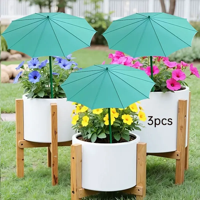 3 Outdoor Plant Umbrellas, Garden Potted Plants Canopy Shade Cover, Courtyard Flower Fruit Sun Protection Tent, Suitable for Outdoor Plants, Pots, Gardens