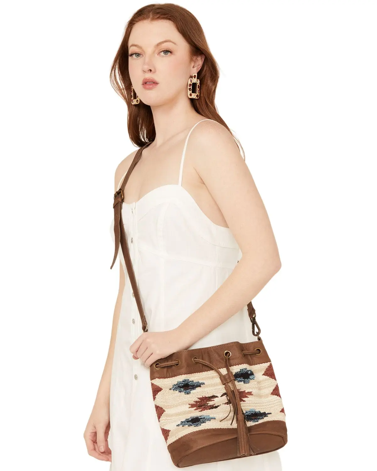 Shyanne Women's Women'S Summer Moon Southwestern Bucket Crossbody Bag - Sasu24hb2-Tan