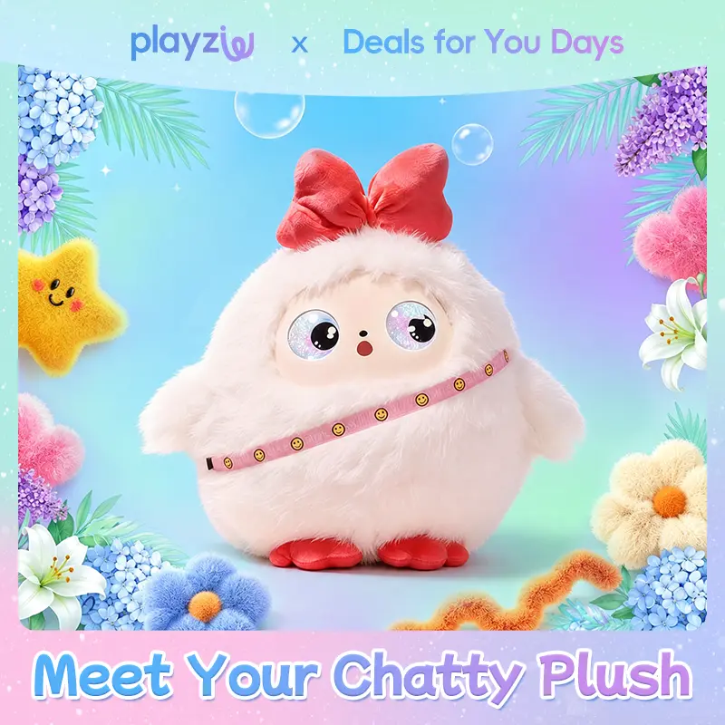 【Offical Authentic】playzuu AI Smart Plush Toy with ChatGPT - Multilingual Emotional AI Companion Plush Toy, Interactive Learning Assistant & Memory Trainer for Kids, Parental Control App with Chat Summary #summerwins