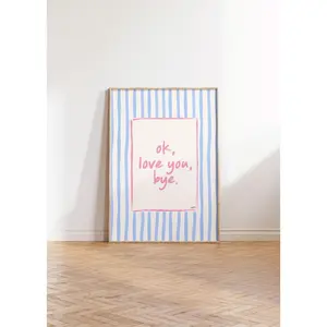 (No Frame) Ok Love You Bye - Olivia Dean Olivia Dean Lyrics Print, Aesthetic Wall Art, Pastel Art Print, Printable Poster