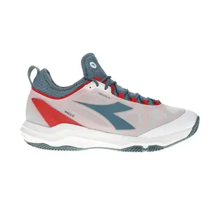 diadora Mens Speed Blushield Fly 4 Plus Clay Tennis Sneakers Shoes - White