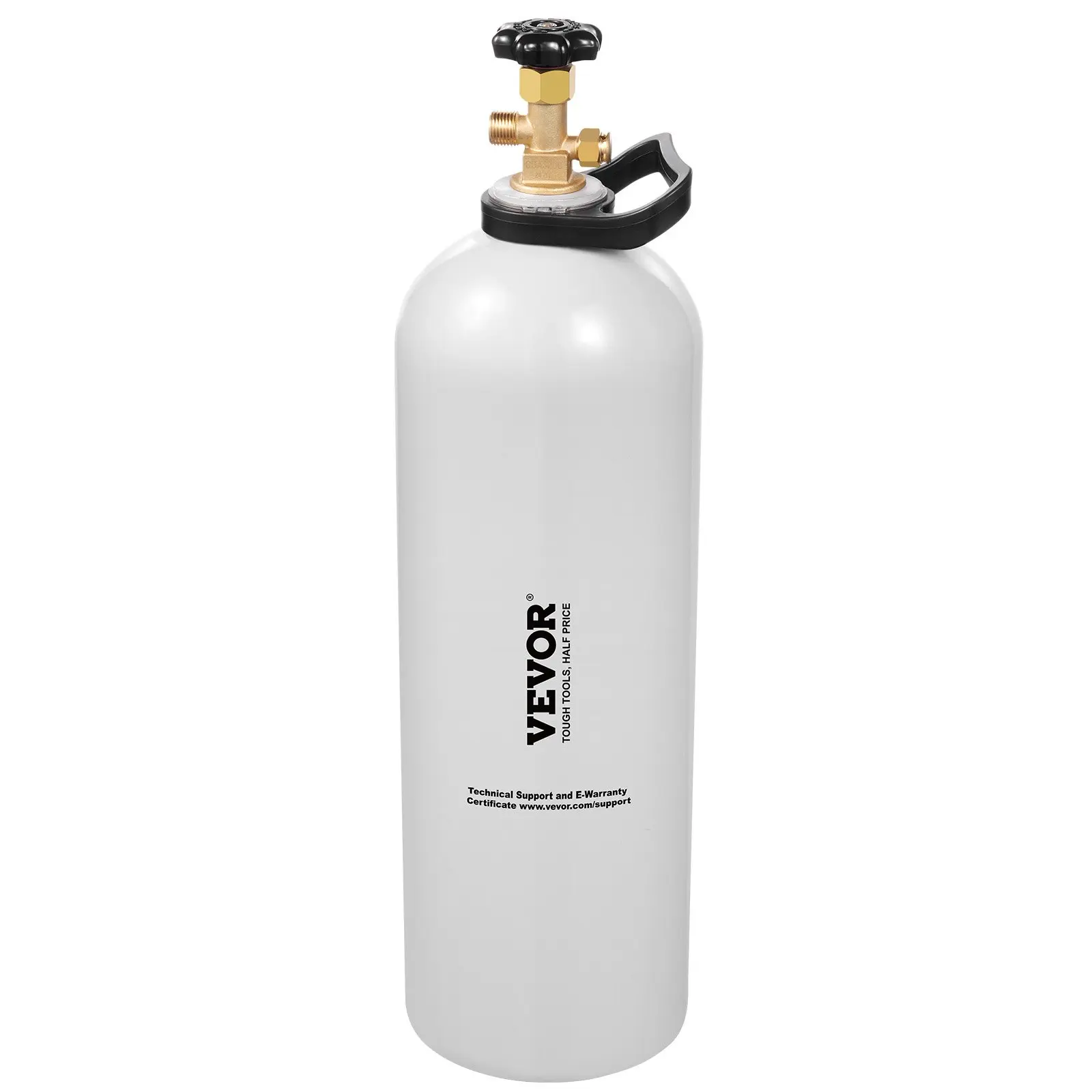 VEVOR CO2 Tank, 20 lbs New Aluminum Alloy Cylinder, CO2 Air Tank with Spray Coating, CGA320 Valve, Handle & Adjustable Pressure, Empty Tank