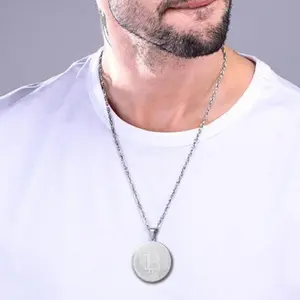 FaithHeart Bitcoin Digital Pendant Necklace Cryptocurrency Crypto World