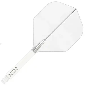 Red Dragon Nitro Flite Integrated Flight and Shaft System - No2 Medium White & Clear