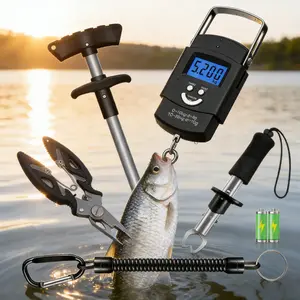 Professional 6-Piece Fishing Tool Kit, Including Digital Fish Scale for Outdoor Fishing Activities