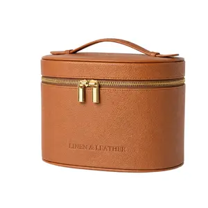 Makeup Bag with Gold Zipper Closure for 30+ Products Travel-Friendly Design