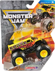 Monster Jam 2025 Official 1:64 Diecast Truck Series 44 Trucks On Duty Classroom Crusher School Bus