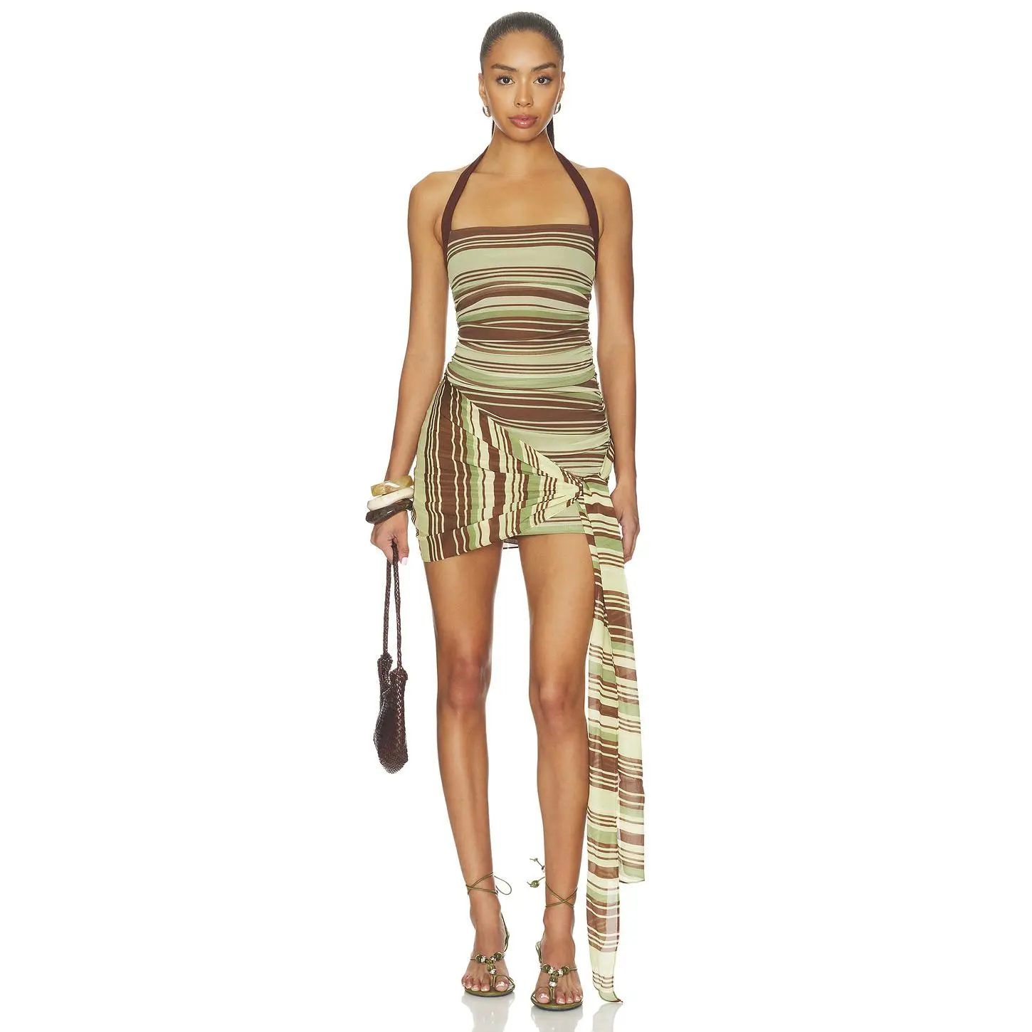 Benni Marnie Mini Dress in Earth Stripe