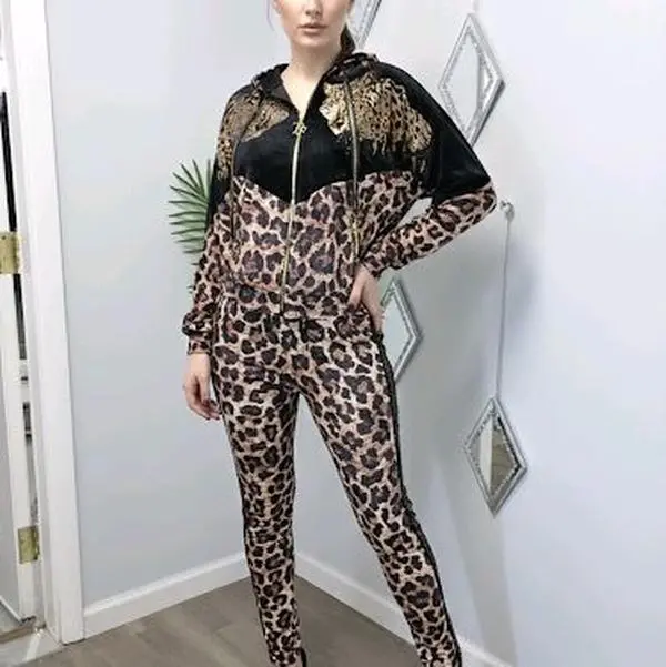 velvet Leopard Tracksuit