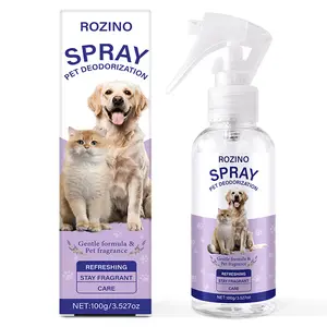 【Ten pack at a better price】ROZINO Gentle Pet Spray Fresh Scent Moisturizing Care for Dogs & Cats 100g/3.52oz Refreshing Formula for Regular Use