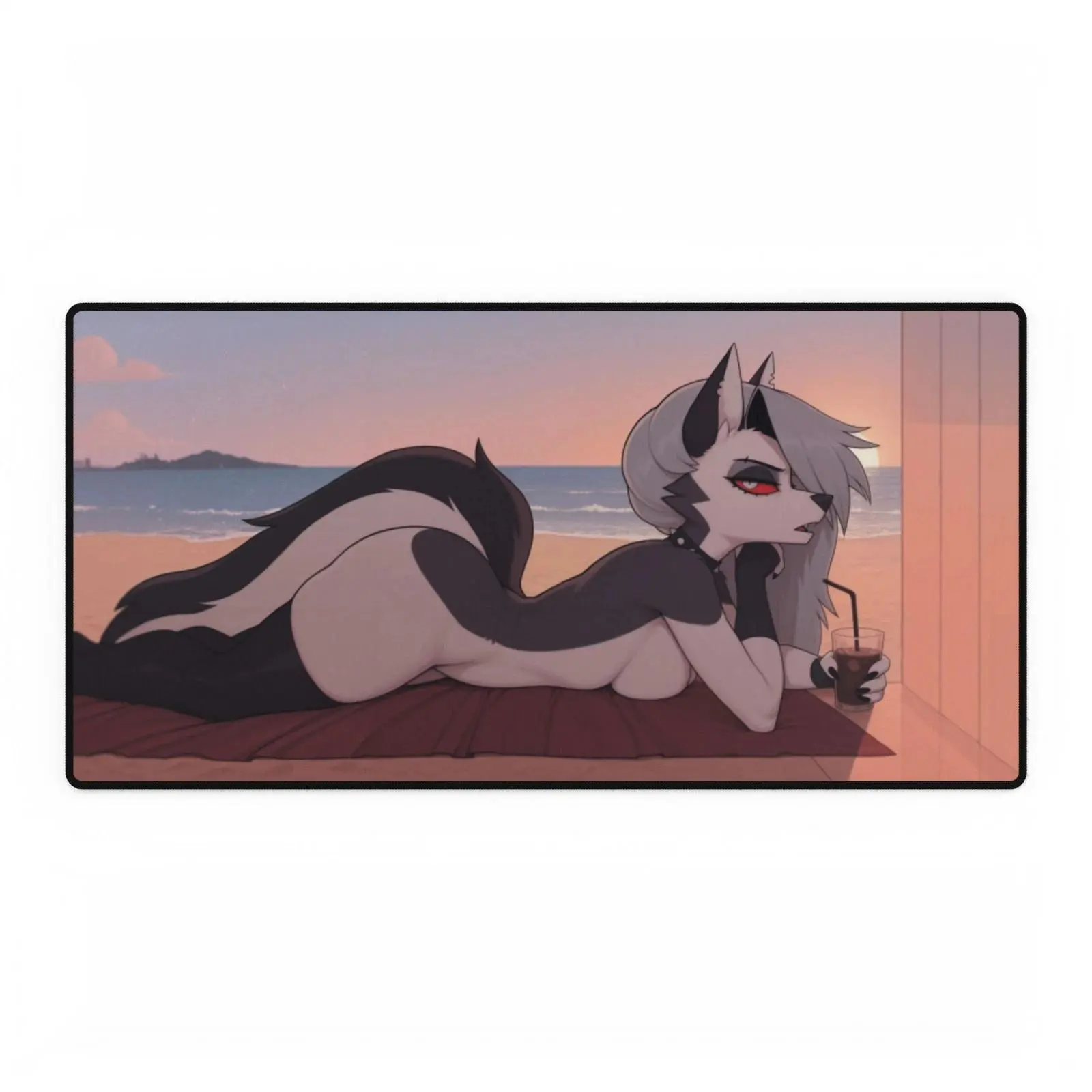 Loona Helluva Boss Waifu Playmat, Large Gaming MousePad Desk Mat, Non-Stitched Mat