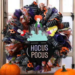 Hocus Pocus Wreath - Witch Wreath - Cauldron Wreath