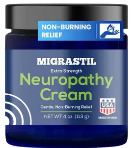 Migrastil Neuropathy Cream - Soothing Cream for Feet, Legs, Hands, Etc. Aloe Shea Butter Gentle Clove Moisturizing Body Care Daily