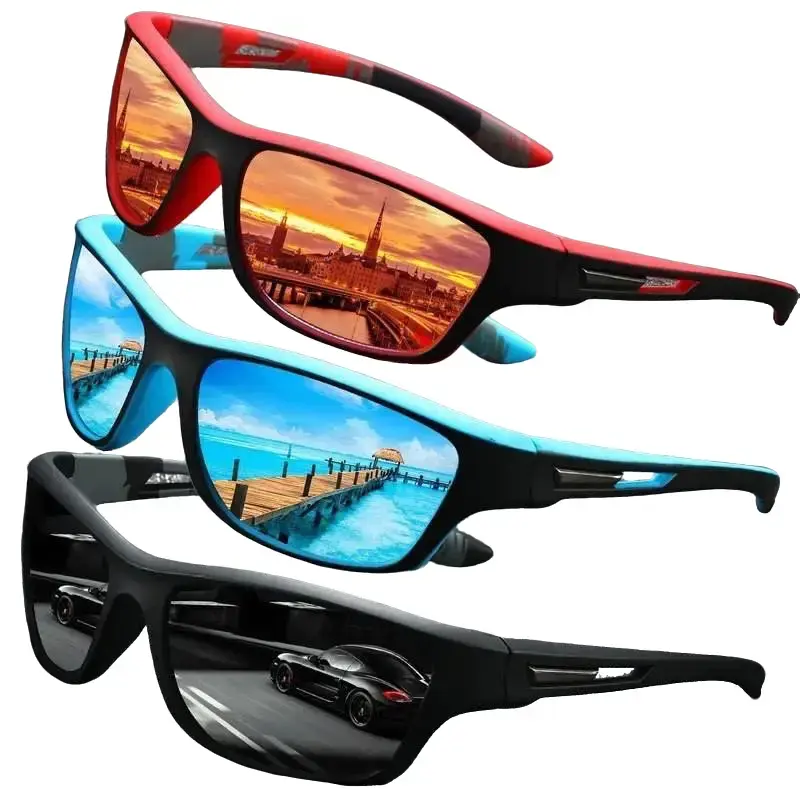 Polarized cycling sunglasses for men and women, outdoor sports sunglasses, fashionable windproof and dustproof protective eyewear for running, driving, and cycling