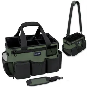 Noelen Gad dark green cleaning bag portable large capacity storage bag wearable cleaning bag cleaning supplies handbag adjustable organizer