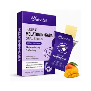 Sleep Quick Melt Strips | Dissolvable Sleep Support Supplement | Melatonin 3mg + GABA 7mg | Vegan, Sugar-Free, Mango Flavor | 30 Strips
