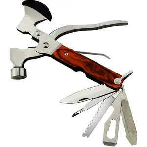18-in-1 Outdoor Multitool Axe Hammer Portable Survival Gear Ideal Gift for Men