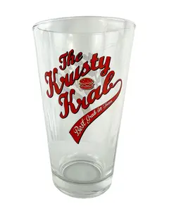 SpongeBob SquarePants The Krusty Krab Best Grub In Town 16oz Pint Drinking Glass Tumbler