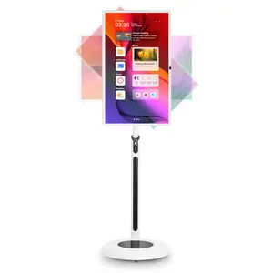 White tv 32-Inch Portable Smart Screen1080p Rotatable Monitor with incell TouchScreen, Android OS(Support GoogleStore),Built-in Battery(4-6H),Full Swivel Rotation, Remote Control whitetv tvwallmount the frame 55 tv 200 inch smart tv 100 inch tv