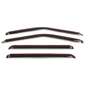 Fit For 15-24 Ford F150 SuperCrew Window Visor In Channel Rain Guards Vent Shade