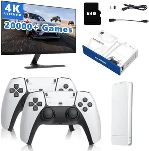 Retro Game Console, Plug and Play Video Game Console Built in 40000+ Games, 28 Classic Emulators, 4K High Definition HDMI Output for TV with Dual Controllers