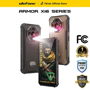 Ulefone Armor X16 Pro 5G Rugged Smartphone, 16GB+256GB MTK Dimensity 6300 Android 15, 64MP+25MP Main Camera, 10360mAh, 6.56" 120Hz Corning Gorilla Screen, IP68/69K Waterproof, Widevine L1 - Sand Dune