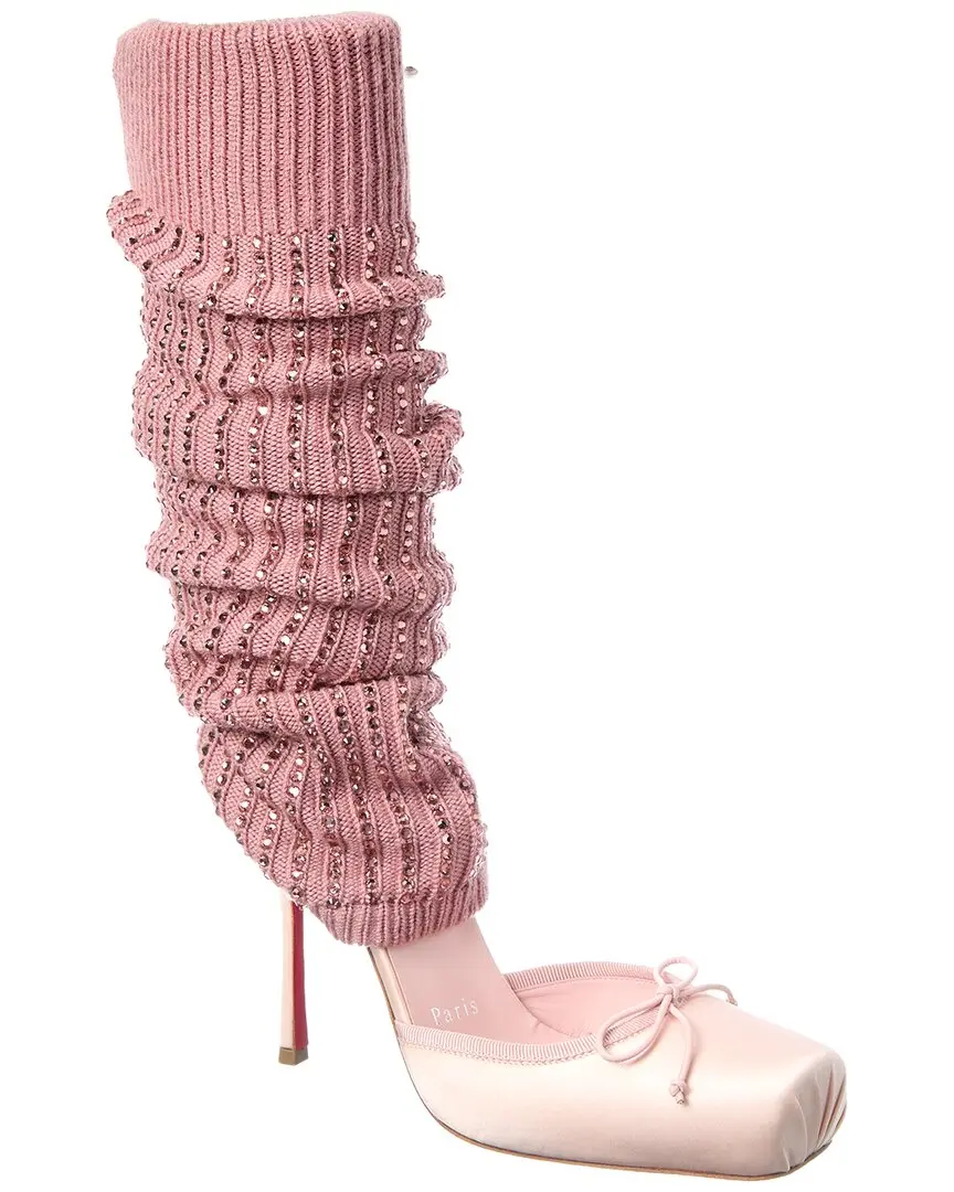 Christian Louboutin Cassia Annmac Satin & Mesh Boot