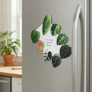 Leaf Shaped Fridge Magnet, 8 Counts/set Creative Magnetic Sticker, Kitchen Fridge Magnet for Home