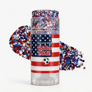 Water Proof Long Lasting Body Glitter Makeup for 4th of July Party, Independence Day Parade, Concert Festival Events