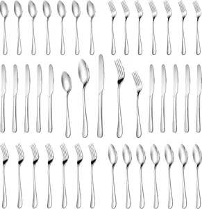 30 Pcs Silverware Set Service for 6,Premium Stainless Steel Flatware Set,Mirror Polished Cutlery Utensil Sets,Durable Kitchen Eating Tableware Sets,Include Fork Knife Spoon,Dishwasher Safe