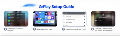 3-in-1 Wireless Car Adapter StreamNetflix/YouTube/TikTok/Google Play,Fits Factory Wired CarPlayVehicles